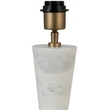 Meridian Furniture Lucente White Genuine Marble Base And Jute Shade Table Lamp