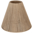 Meridian Furniture Lucente White Genuine Marble Base And Jute Shade Table Lamp