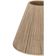 Meridian Furniture Lucente White Genuine Marble Base And Jute Shade Table Lamp
