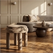Meridian Furniture Velin Beige Velvet Upholstered Ottoman / Stool