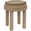 Meridian Furniture Velin Beige Velvet Upholstered Ottoman / Stool