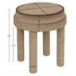 Meridian Furniture Velin Beige Velvet Upholstered Ottoman / Stool