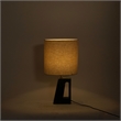 Meridian Furniture Vellum Green Genuine Marble Base And Linen Shade Table Lamp
