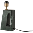 Meridian Furniture Vellum Green Genuine Marble Base And Linen Shade Table Lamp