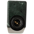 Meridian Furniture Vellum Green Genuine Marble Base And Linen Shade Table Lamp