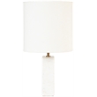 Meridian Furniture Vellum Off White Genuine Marble Base Table Lamp