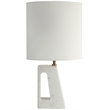 Meridian Furniture Vellum Off White Genuine Marble Base Table Lamp