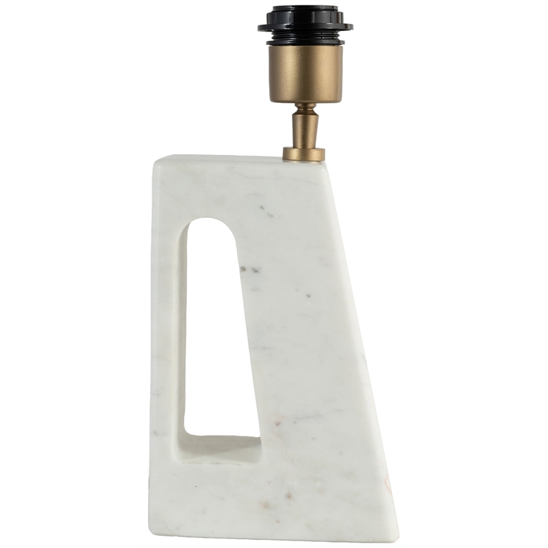 Meridian Furniture Vellum Off White Genuine Marble Base Table Lamp