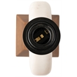 Meridian Furniture Solis Off White Genuine Marble And Mango Wood Base Table Lamp