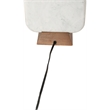 Meridian Furniture Solis Off White Genuine Marble And Mango Wood Base Table Lamp