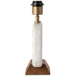 Meridian Furniture Solis Off White Genuine Marble And Mango Wood Base Table Lamp