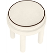 Meridian Furniture Velin Cream Velvet Upholstered Ottoman / Stool