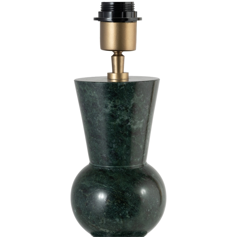 Meridian Furniture Pietra Green Genuine Marble Base And Linen Shade Table Lamp