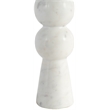 Meridian Furniture Pietra White Genuine Marble Base And Jute Shade Table Lamp