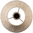 Meridian Furniture Pietra White Genuine Marble Base And Jute Shade Table Lamp