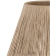Meridian Furniture Pietra White Genuine Marble Base And Jute Shade Table Lamp
