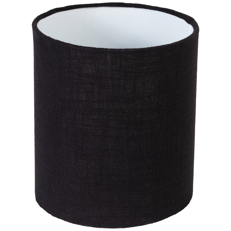 Meridian Furniture Paros Black Genuine Marble Base And Cotton Shade Table Lamp