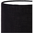 Meridian Furniture Paros Black Genuine Marble Base And Cotton Shade Table Lamp
