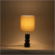 Meridian Furniture Paros Green Genuine Marble Base And Cotton Shade Table Lamp