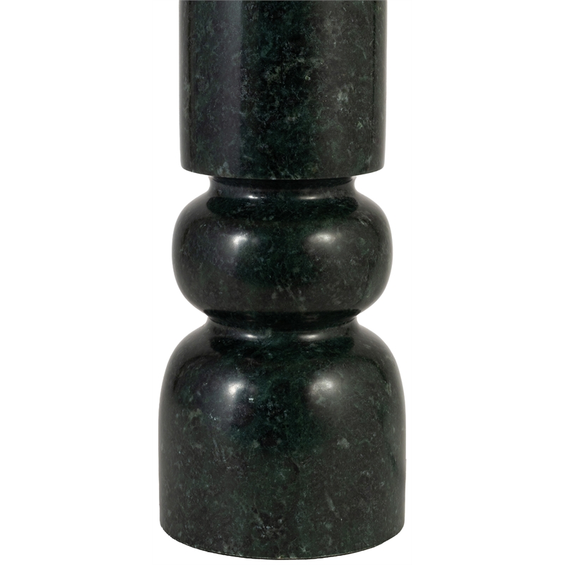Meridian Furniture Paros Green Genuine Marble Base And Cotton Shade Table Lamp