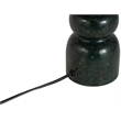 Meridian Furniture Paros Green Genuine Marble Base And Cotton Shade Table Lamp