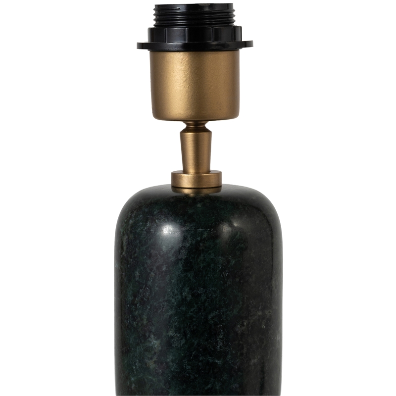 Meridian Furniture Paros Green Genuine Marble Base And Cotton Shade Table Lamp