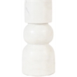 Meridian Furniture Paros White Genuine Marble Base And Cotton Shade Table Lamp