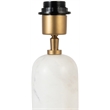 Meridian Furniture Paros White Genuine Marble Base And Cotton Shade Table Lamp