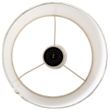 Meridian Furniture Paros White Genuine Marble Base And Cotton Shade Table Lamp