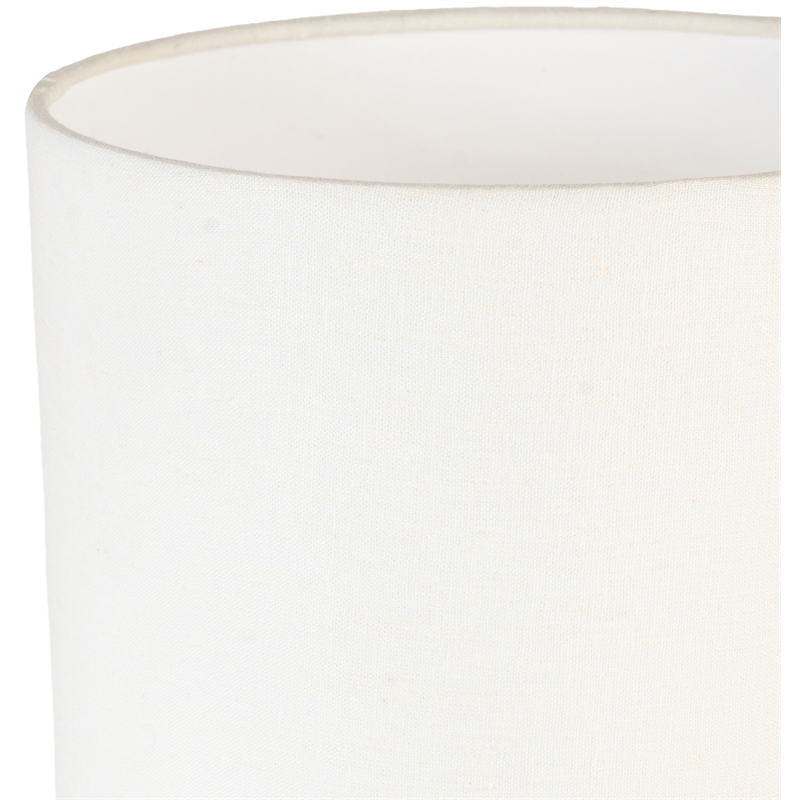 Meridian Furniture Paros White Genuine Marble Base And Cotton Shade Table Lamp
