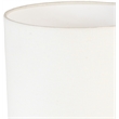 Meridian Furniture Paros White Genuine Marble Base And Cotton Shade Table Lamp