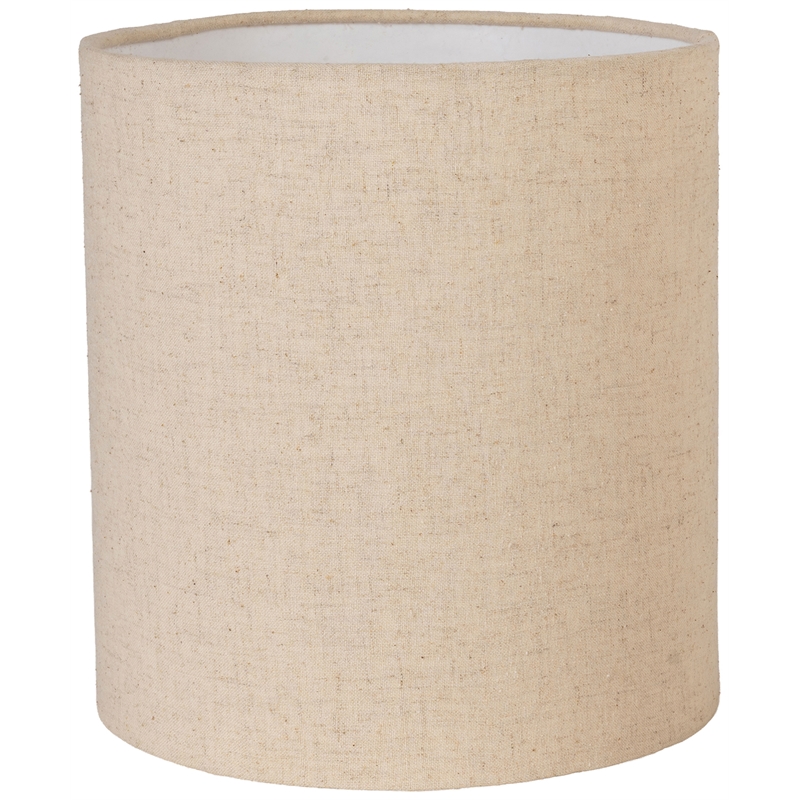 Meridian Furniture Paros Travertine Marble Base And Cotton Shade Table Lamp