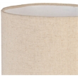 Meridian Furniture Paros Travertine Marble Base And Cotton Shade Table Lamp