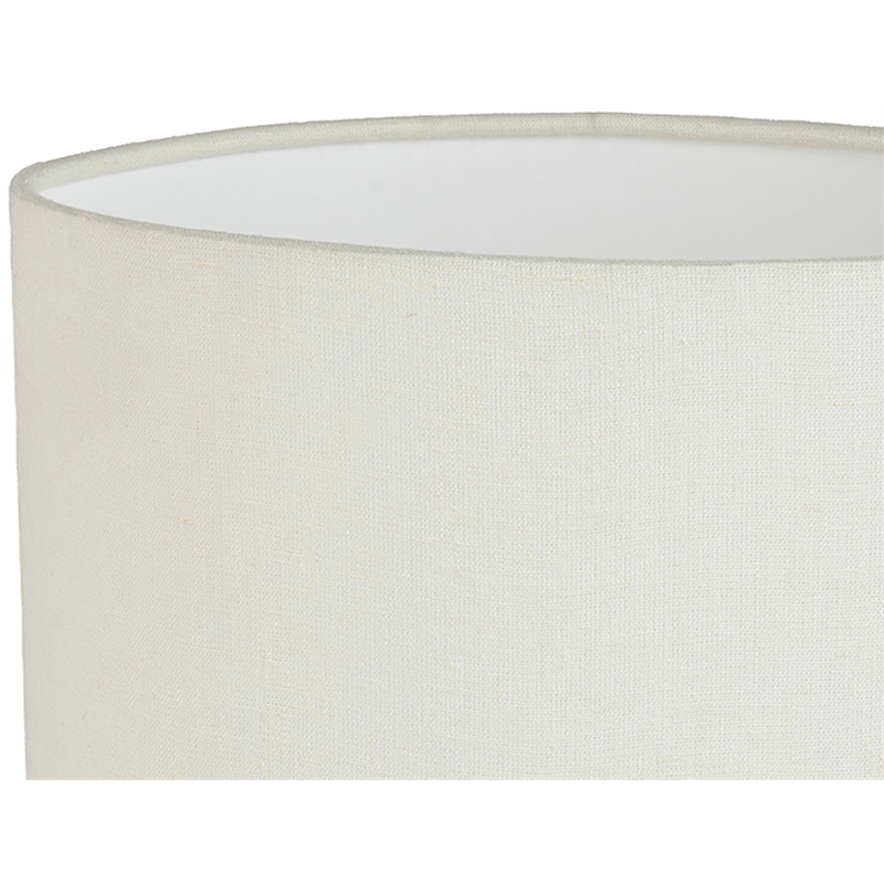 Meridian Furniture Lithos Black Genuine Marble Base And Cotton Shade Table Lamp