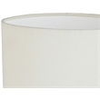Meridian Furniture Lithos Black Genuine Marble Base And Cotton Shade Table Lamp