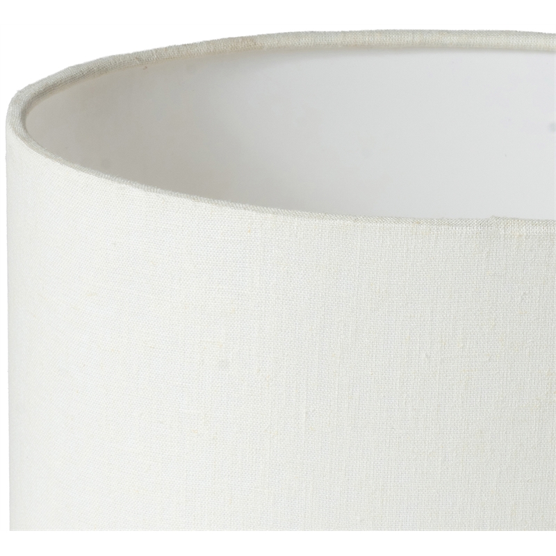 Meridian Furniture Lithos White Genuine Marble Base And Cotton Shade Table Lamp