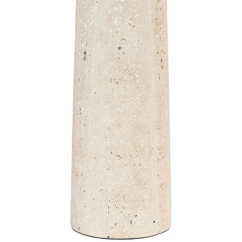 Meridian Furniture Arcadia Travertine Base And Iron Shade Table Lamp