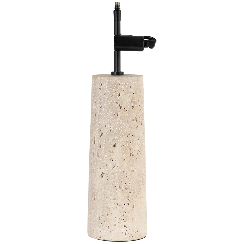 Meridian Furniture Arcadia Travertine Base And Iron Shade Table Lamp