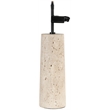 Meridian Furniture Arcadia Travertine Base And Iron Shade Table Lamp