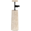 Meridian Furniture Arcadia Travertine Base And Iron Shade Table Lamp