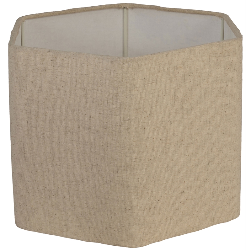 Meridian Furniture Juniper Brown Mango Wood Base And Linen Shade Table Lamp
