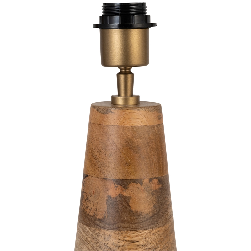 Meridian Furniture Juniper Natural Mango Wood Base And Cotton Shade Table Lamp