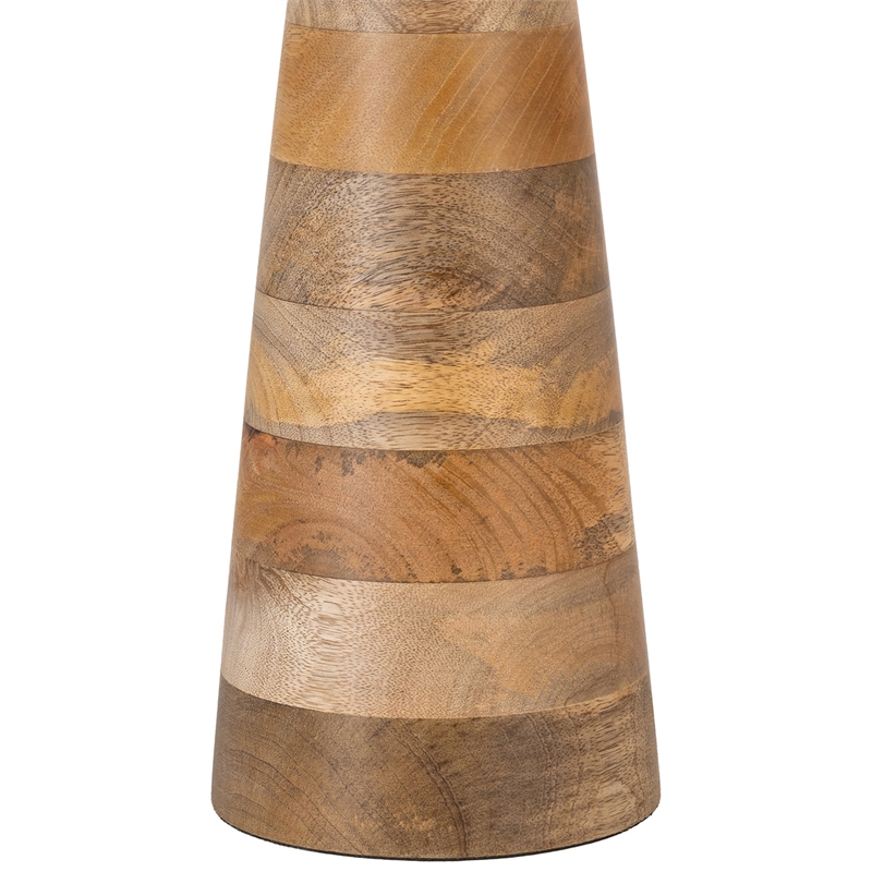 Meridian Furniture Juniper Natural Mango Wood Base And Cotton Shade Table Lamp