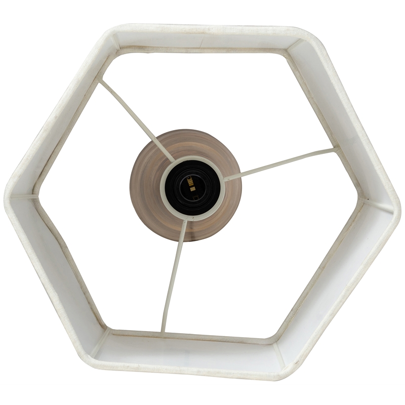 Meridian Furniture Juniper Natural Mango Wood Base And Cotton Shade Table Lamp