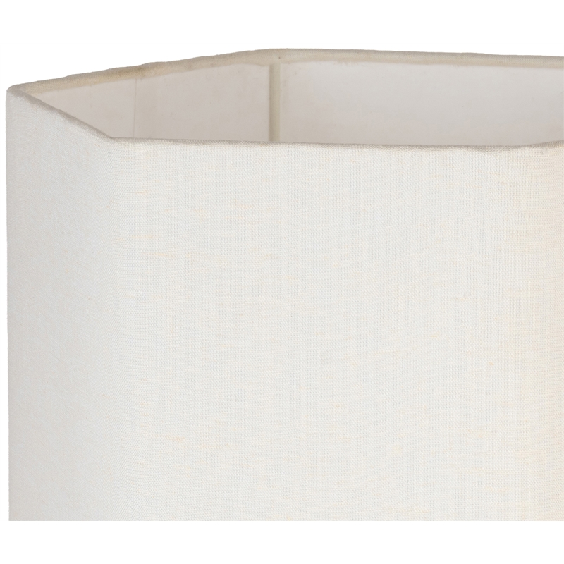 Meridian Furniture Juniper Natural Mango Wood Base And Cotton Shade Table Lamp