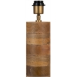 Meridian Furniture Orenda Travertine/ Mango Wood Base And Linen Shade Table Lamp