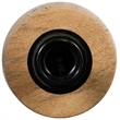 Meridian Furniture Orenda Travertine/ Mango Wood Base And Linen Shade Table Lamp