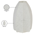 Meridian Furniture Lumaire Off White Stretch Fabric Table Lamp