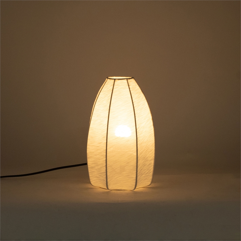 Meridian Furniture Lumaire Off White Stretch Fabric Table Lamp