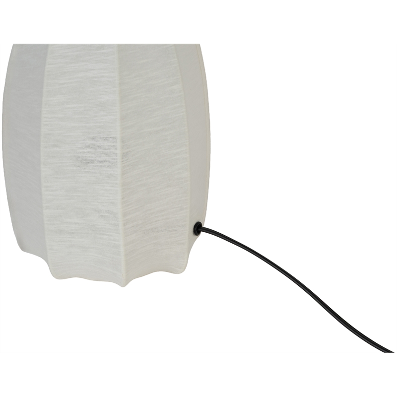 Meridian Furniture Lumaire Off White Stretch Fabric Table Lamp